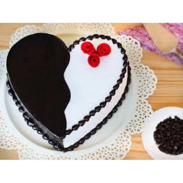 You & Me - Choco Vanilla Heart Cake